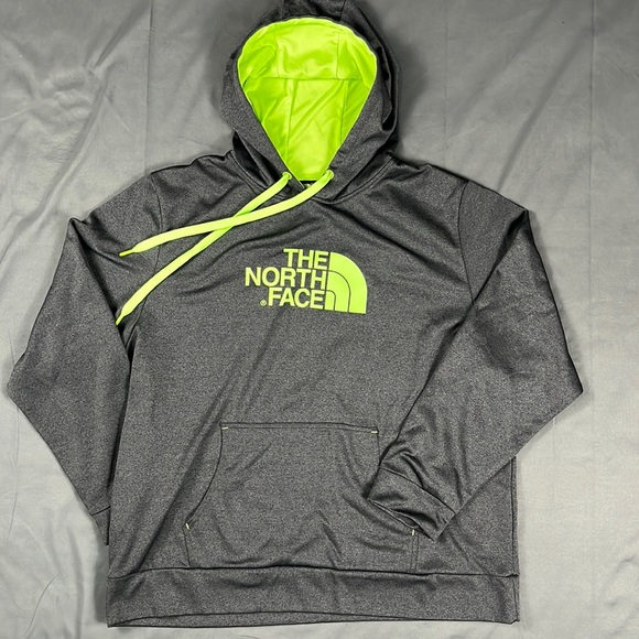 The North Face Other - The North Face Men's Grey and Lime Hoodie | XXL